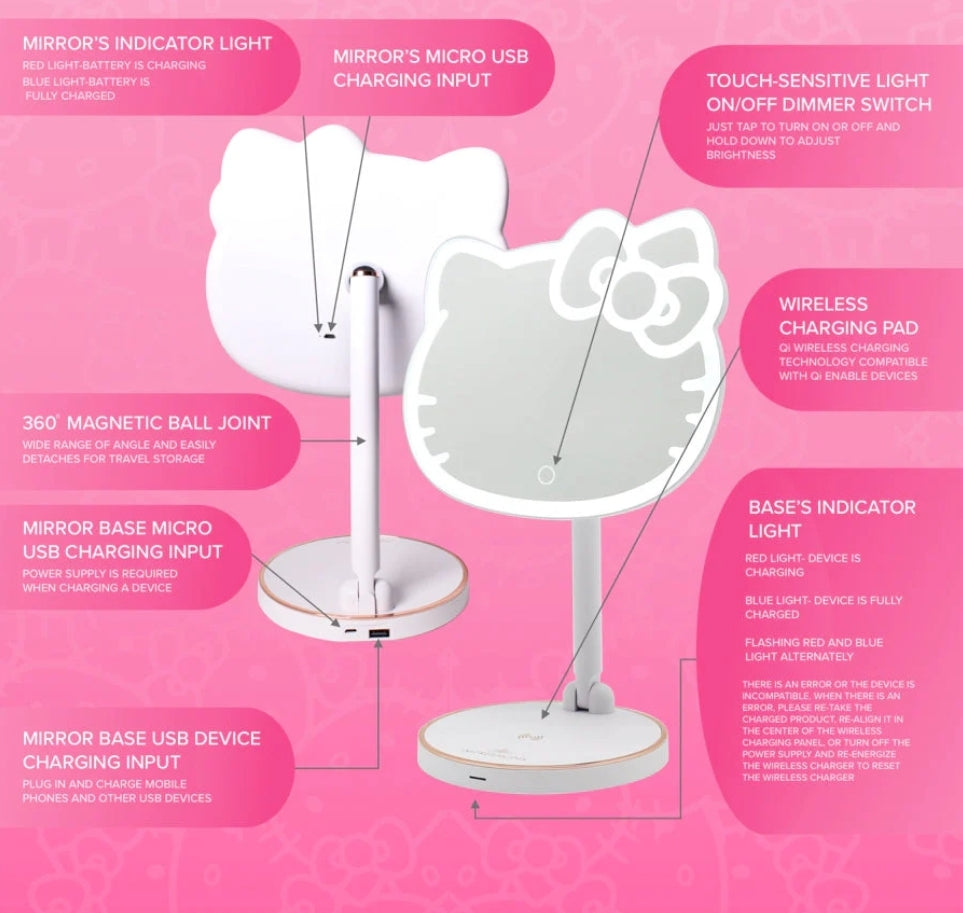 Hello Kitty - LED RECHARDGEABLE MIRROR